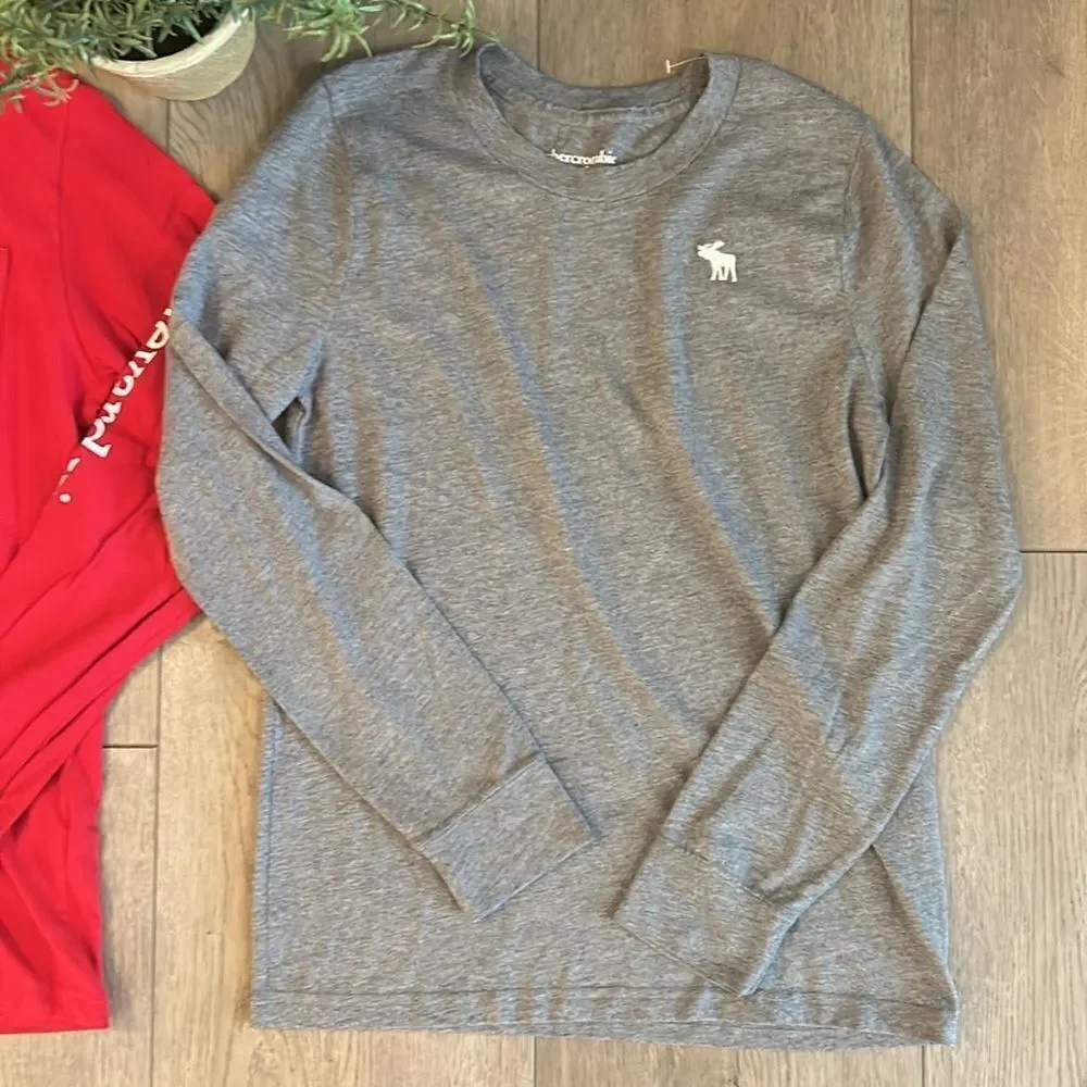 ((3 PIECE)) BOYS LONG SLEEVE TEE BUNDLE ZARA VINEYARD VINES ABERCROMBIE SIZE LG